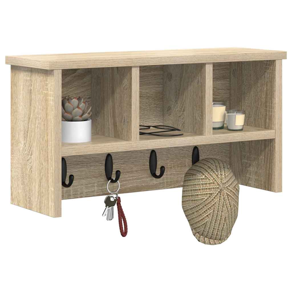 Vegghengt kleshenger Sonoma eik 50 x 16 x 26 cm Konstruert tre