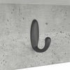 Vegghengt kleshenger Betonggrå 50 x 16 x 26 cm Konstruert tre