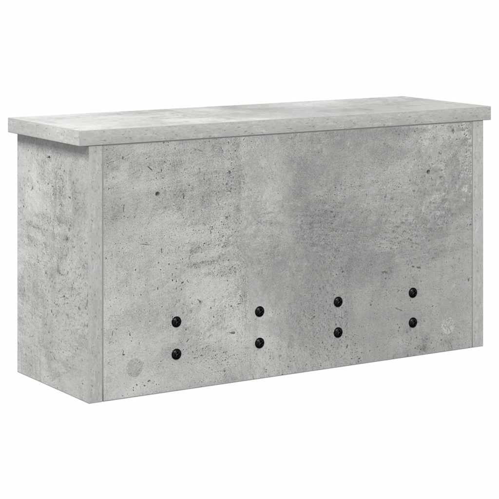 Vegghengt kleshenger Betonggrå 50 x 16 x 26 cm Konstruert tre