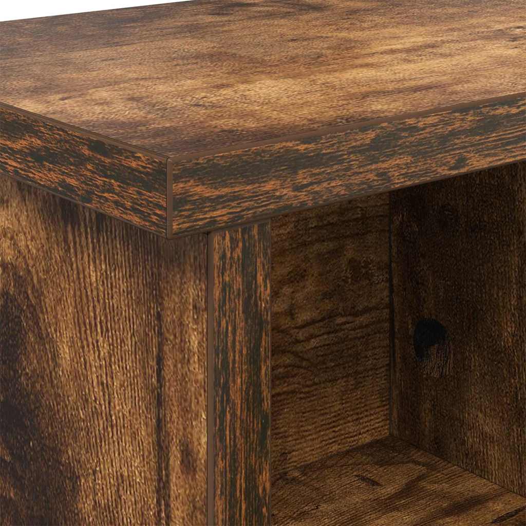 Vegghengt kleshenger Røkt eik 50 x 16 x 26 cm Konstruert tre