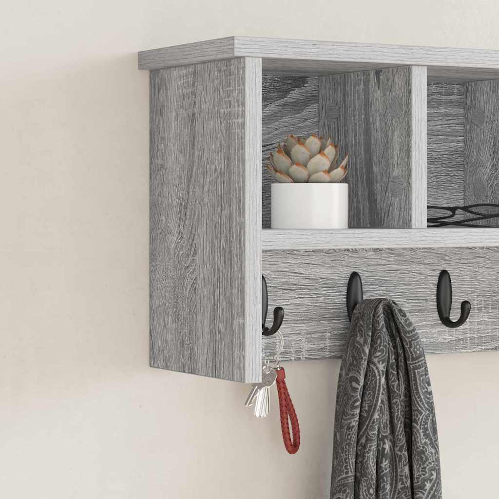 Vegghengt kleshenger Grå Sonoma 50 x 16 x 26 cm Konstruert tre