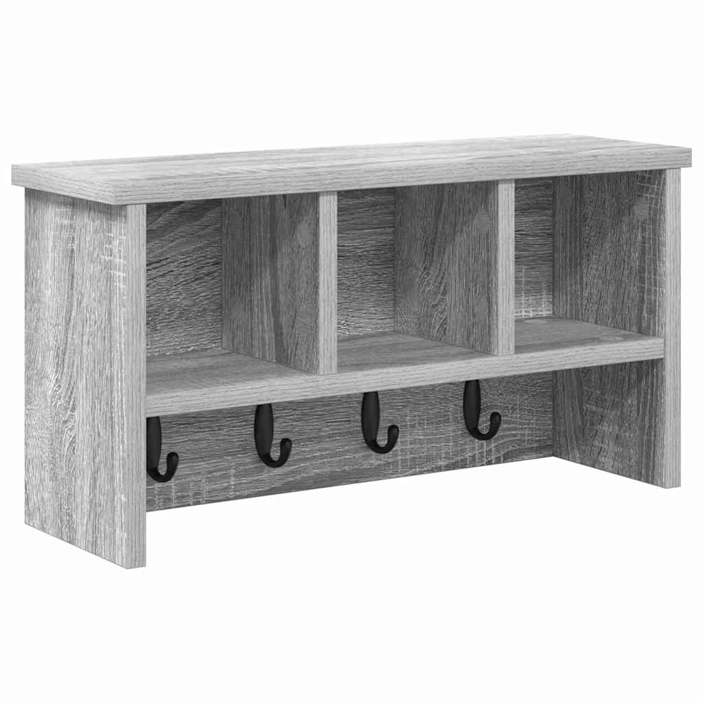 Vegghengt kleshenger Grå Sonoma 50 x 16 x 26 cm Konstruert tre