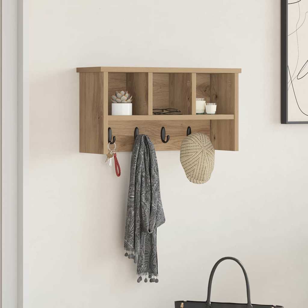 Vegghengt kleshenger artisan eik 50 x 16 x 26 cm Konstruert tre