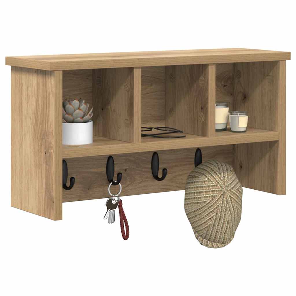 Vegghengt kleshenger artisan eik 50 x 16 x 26 cm Konstruert tre