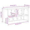 Vegghengt kleshenger artisan eik 50 x 16 x 26 cm Konstruert tre