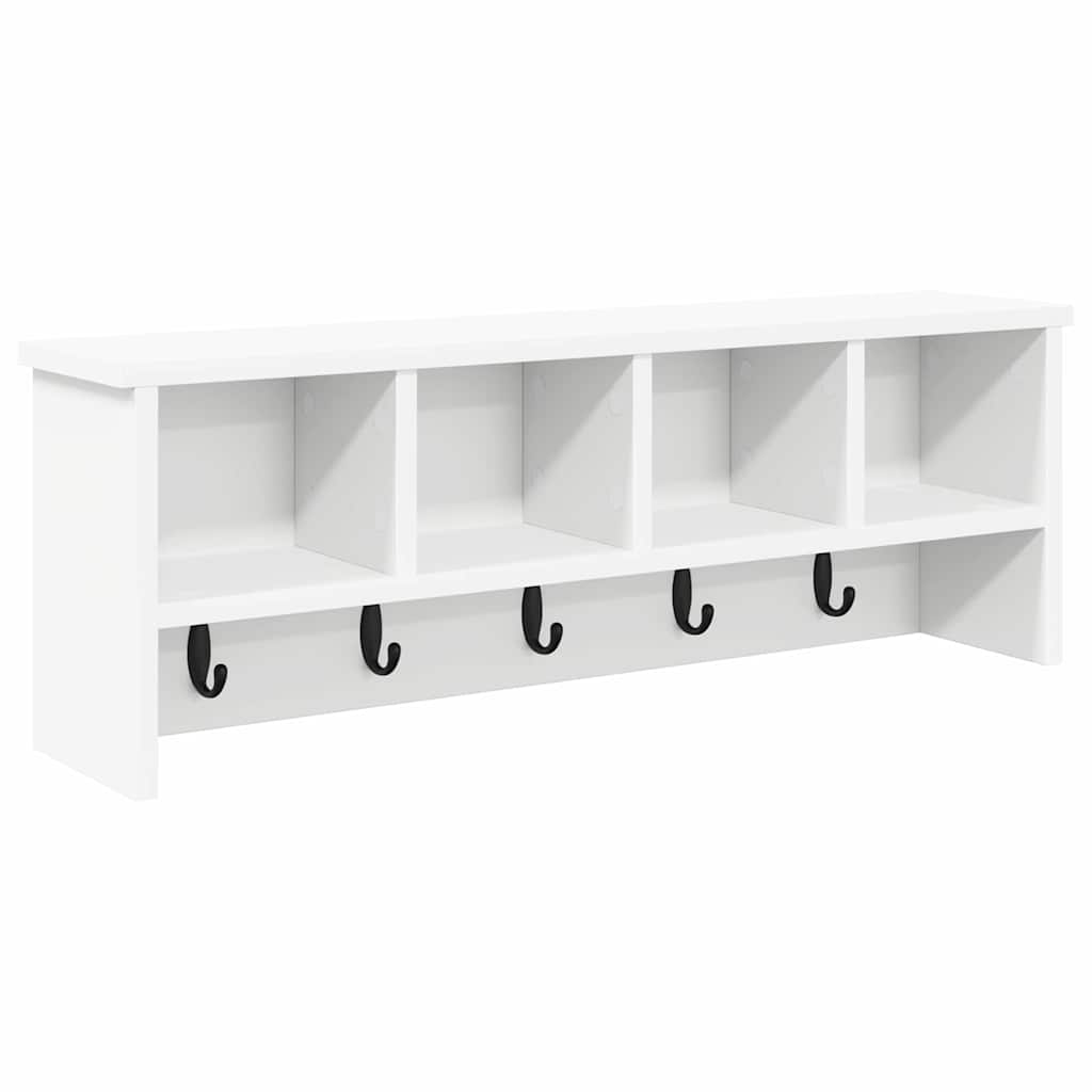Vegghengt kleshenger Hvit 75 x 16 x 26 cm Konstruert tre