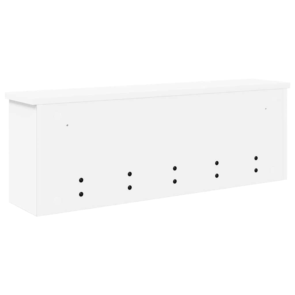 Vegghengt kleshenger Hvit 75 x 16 x 26 cm Konstruert tre