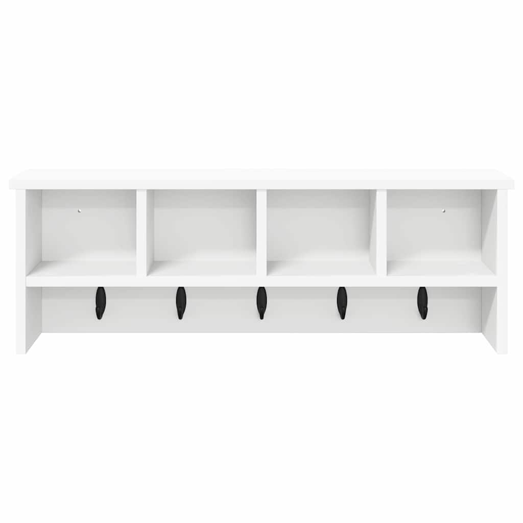Vegghengt kleshenger Hvit 75 x 16 x 26 cm Konstruert tre