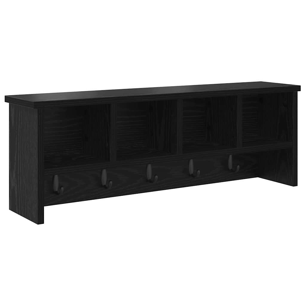 Vegghengt kleshenger Svart eik 75 x 16 x 26 cm Konstruert tre vidaXL