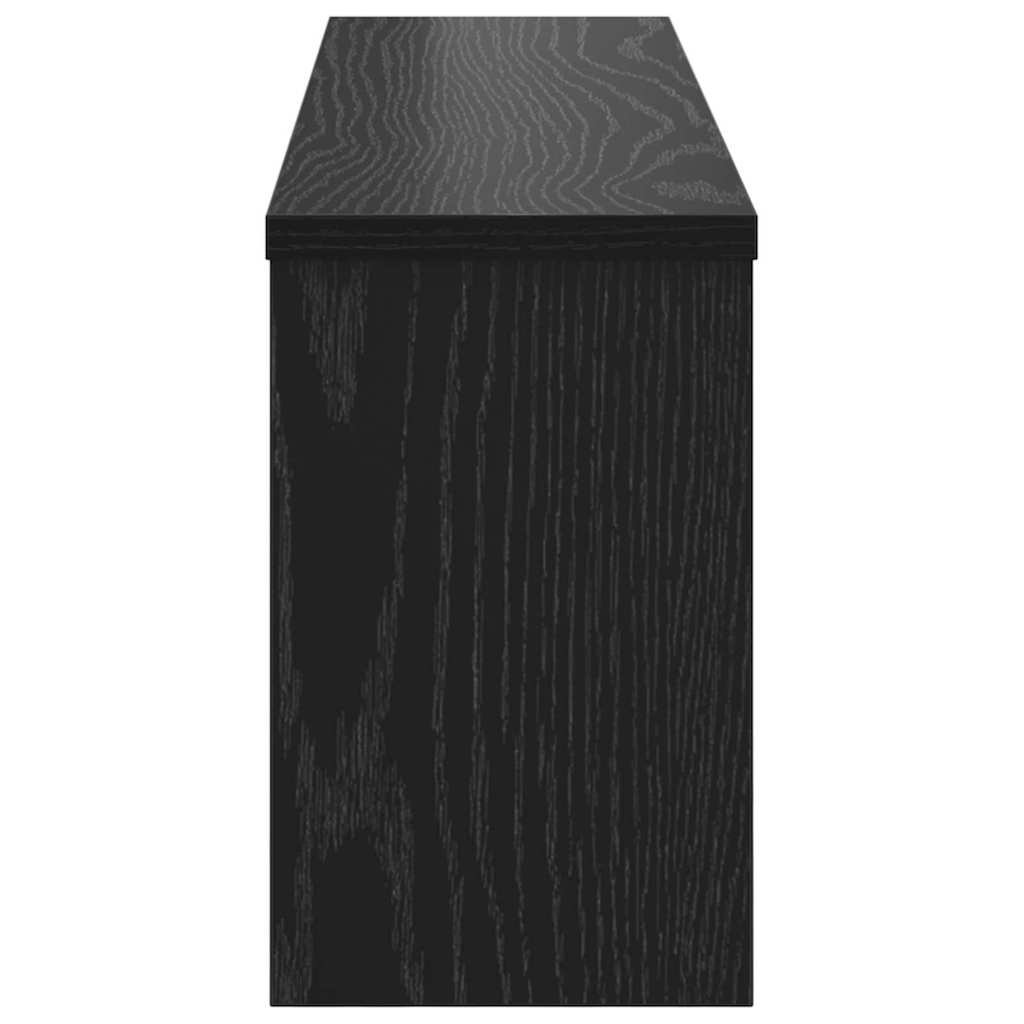 Vegghengt kleshenger Svart eik 75 x 16 x 26 cm Konstruert tre vidaXL