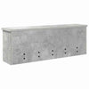 Vegghengt kleshenger Betonggrå 75 x 16 x 26 cm Konstruert tre