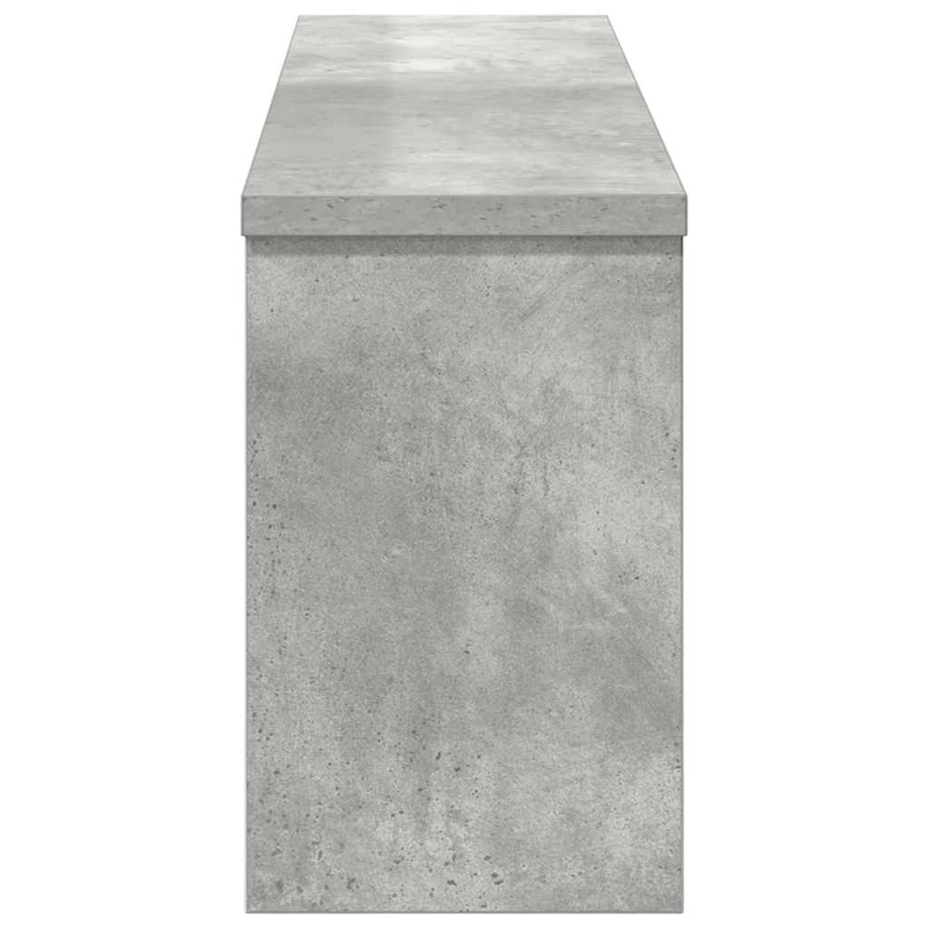 Vegghengt kleshenger Betonggrå 75 x 16 x 26 cm Konstruert tre