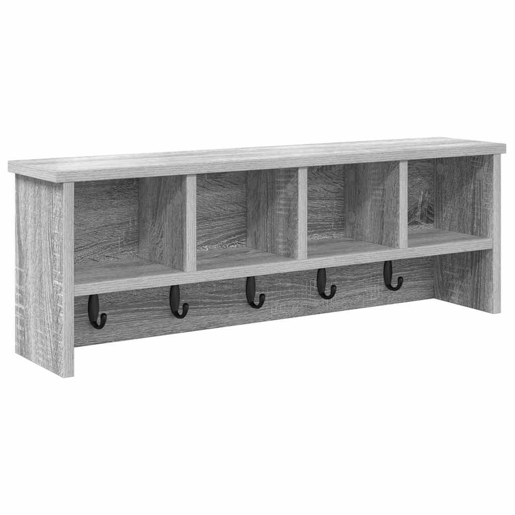 Vegghengt kleshenger Grå sonoma 75 x 16 x 26 cm Konstruert tre