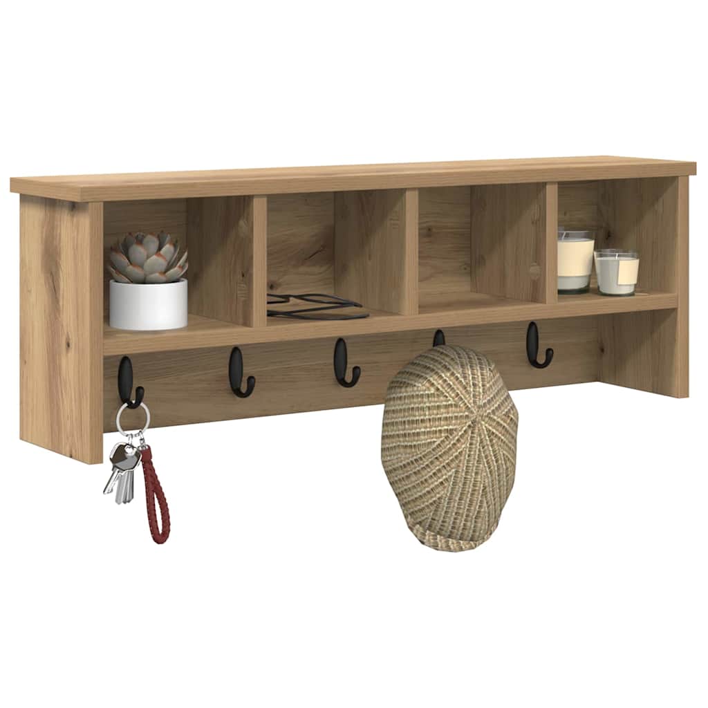 Vegghengt kleshenger artisan eik 75 x 16 x 26 cm Konstruert tre