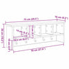 Vegghengt kleshenger artisan eik 75 x 16 x 26 cm Konstruert tre