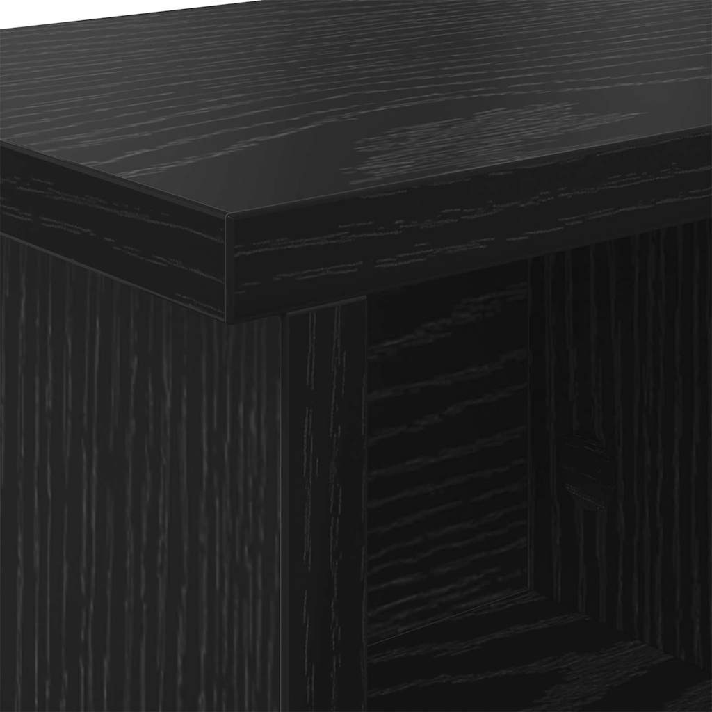 Vegghengt kleshenger Svart Eik 100 x 16 x 26 cm Konstruert tre