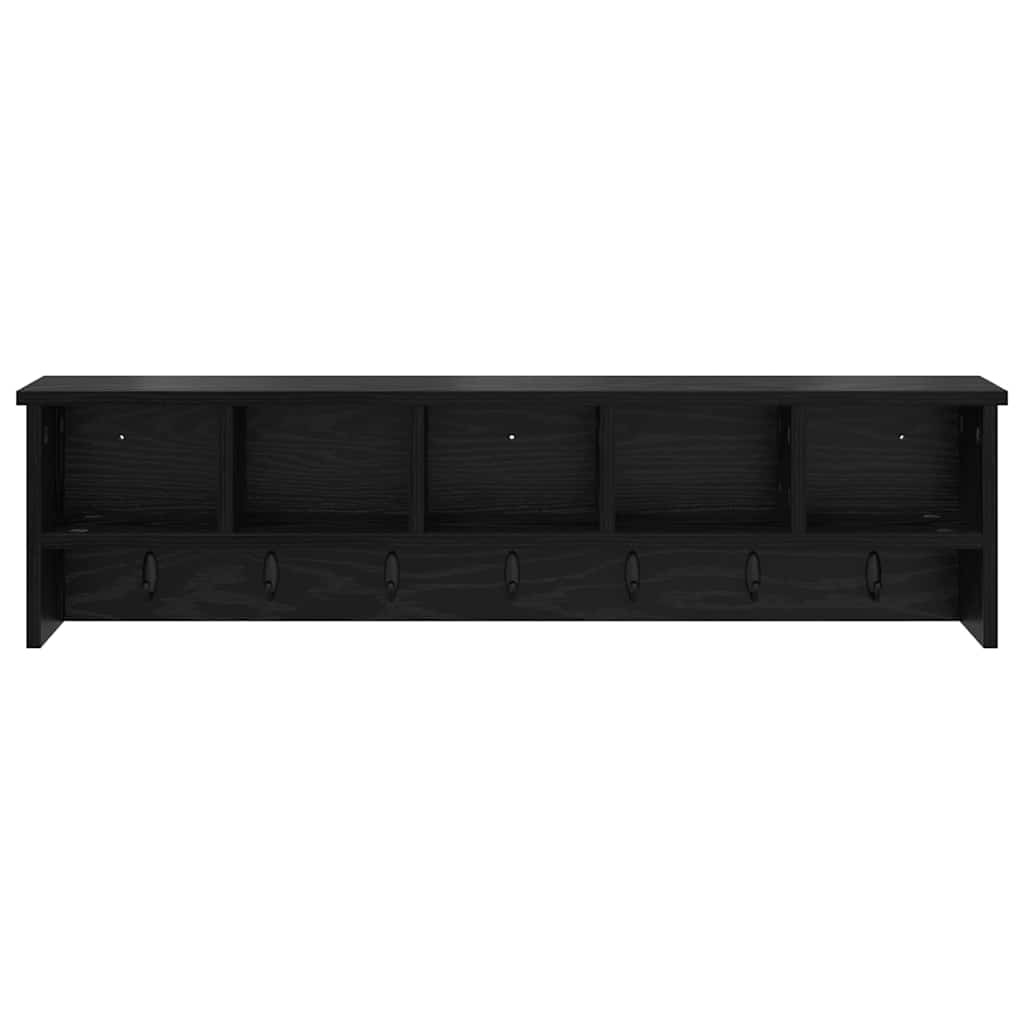 Vegghengt kleshenger Svart eik 100 x 16 x 26 cm Konstruert tre