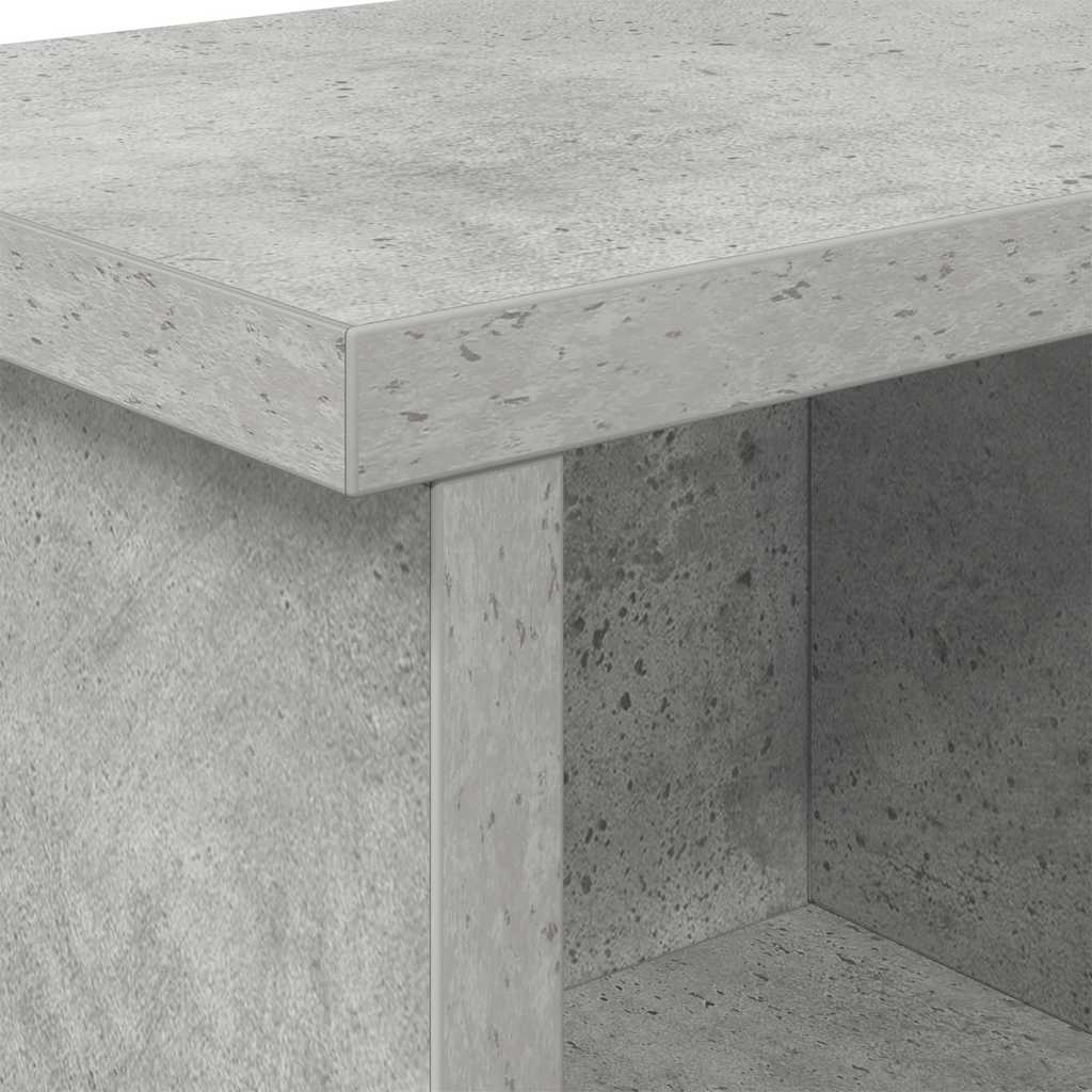 Vegghengt kleshenger Betonggrå 100 x 16 x 26 cm Konstruert tre