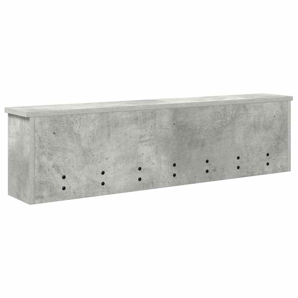 Vegghengt kleshenger Betonggrå 100 x 16 x 26 cm Konstruert tre