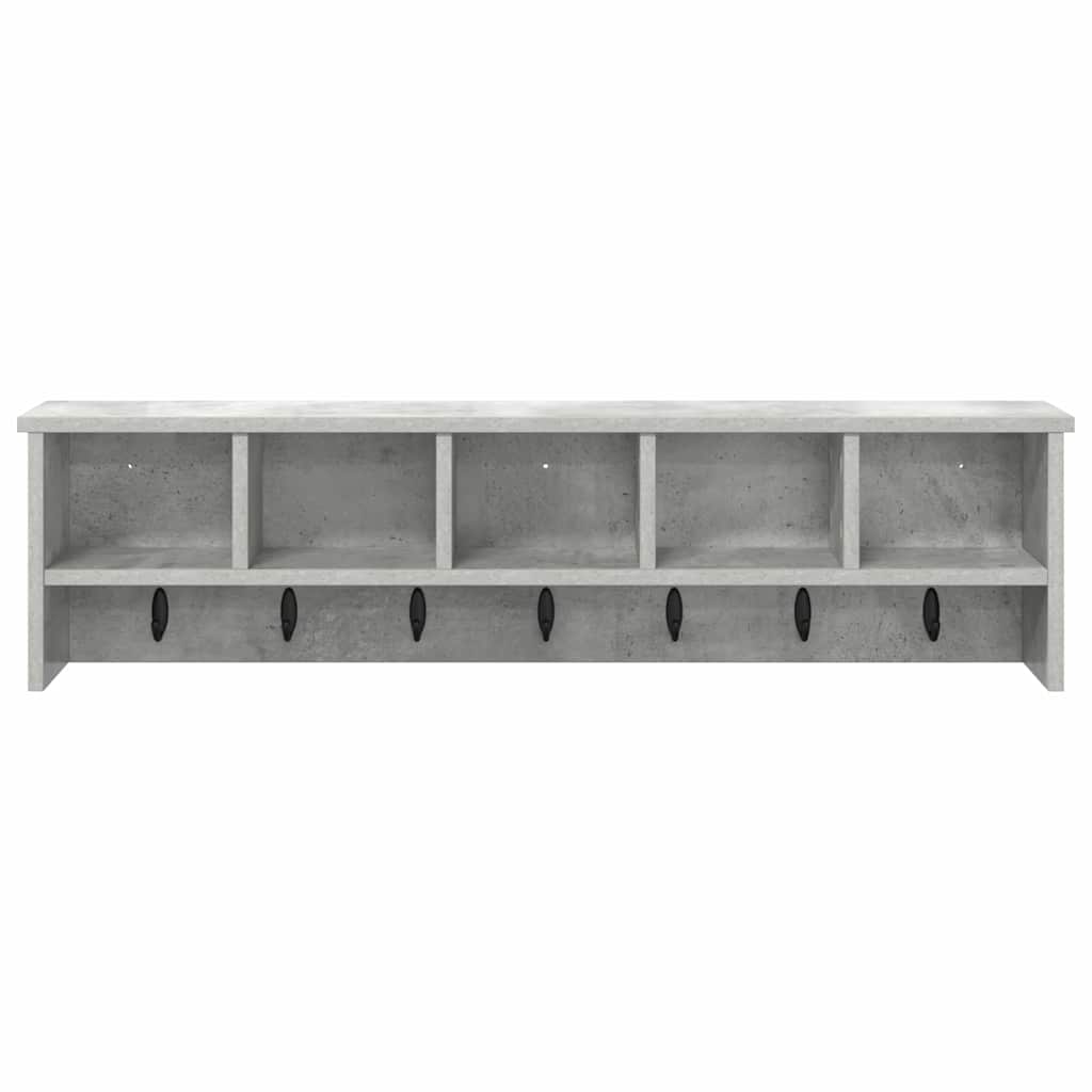 Vegghengt kleshenger Betonggrå 100 x 16 x 26 cm Konstruert tre