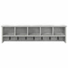 Vegghengt kleshenger Betonggrå 100 x 16 x 26 cm Konstruert tre