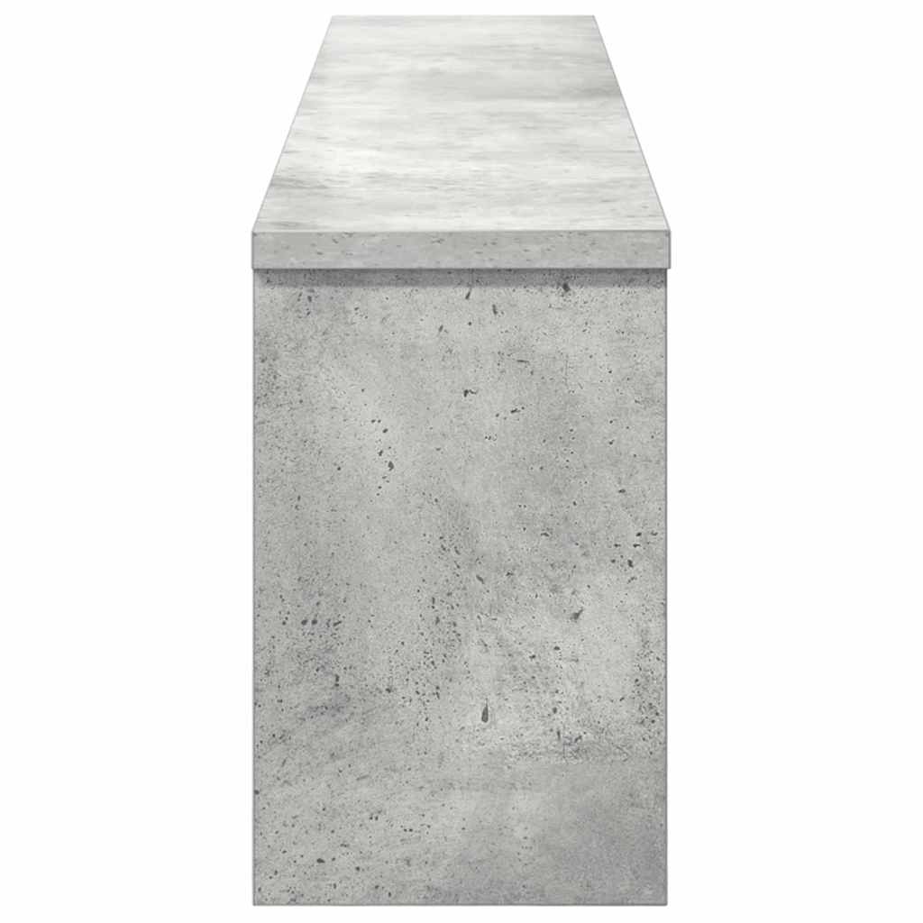 Vegghengt kleshenger Betonggrå 100 x 16 x 26 cm Konstruert tre