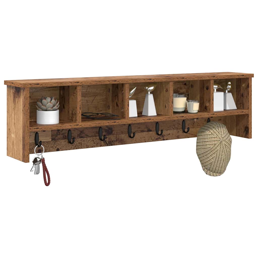 Vegghengt kleshenger Veggmontert Gammelt tre 100 x 16 x 26 cm