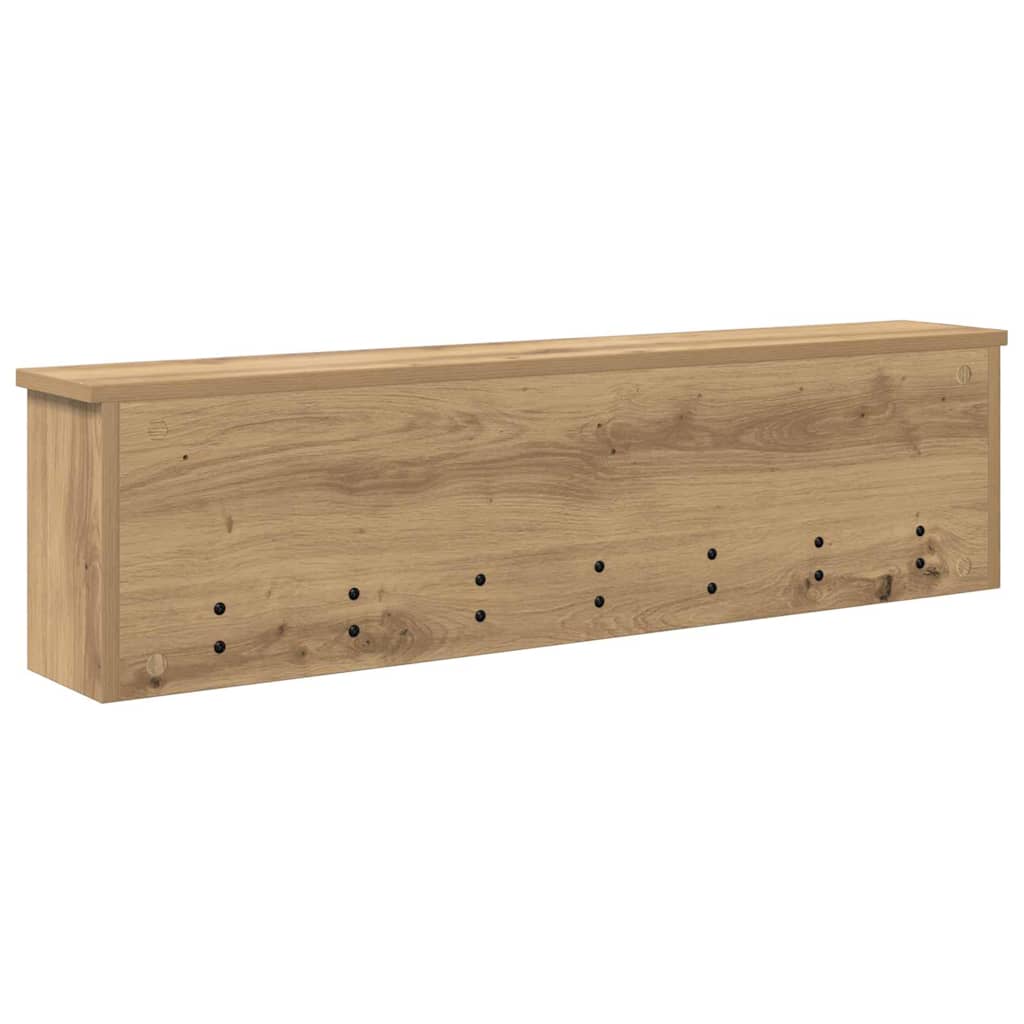 Vegghengt kleshenger med hylle artisan eik 100 x 16 x 26 cm