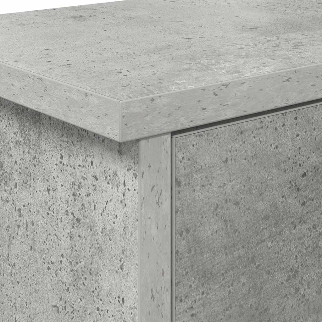 Vegghengt kleshenger Betonggrå 50 x 20 x 30 cm Konstruert tre