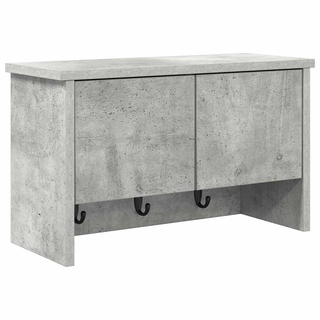 Vegghengt kleshenger Betonggrå 50 x 20 x 30 cm Konstruert tre