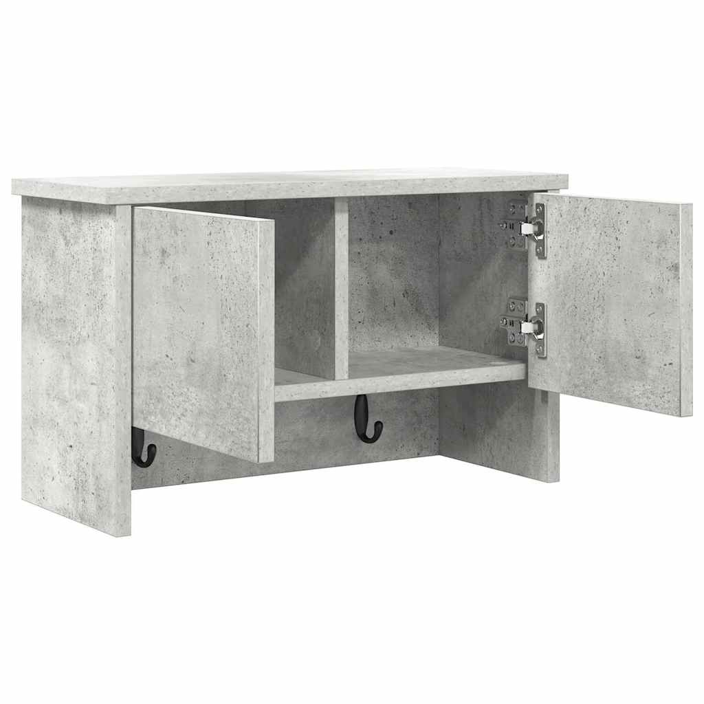 Vegghengt kleshenger Betonggrå 50 x 20 x 30 cm Konstruert tre
