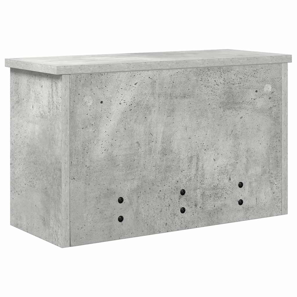 Vegghengt kleshenger Betonggrå 50 x 20 x 30 cm Konstruert tre