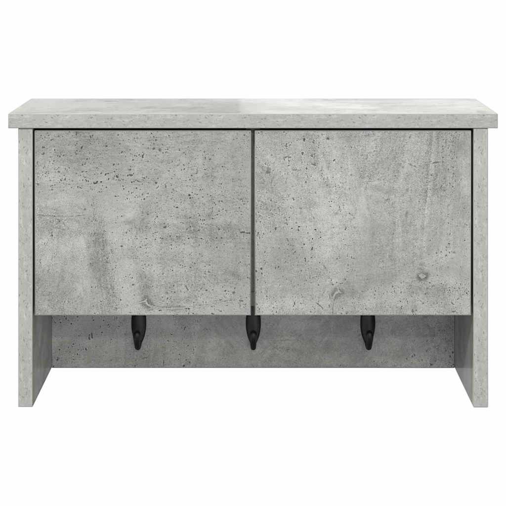Vegghengt kleshenger Betonggrå 50 x 20 x 30 cm Konstruert tre