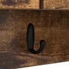 Vegghengt kleshenger Røkt eik 50 x 20 x 30 cm Konstruert tre