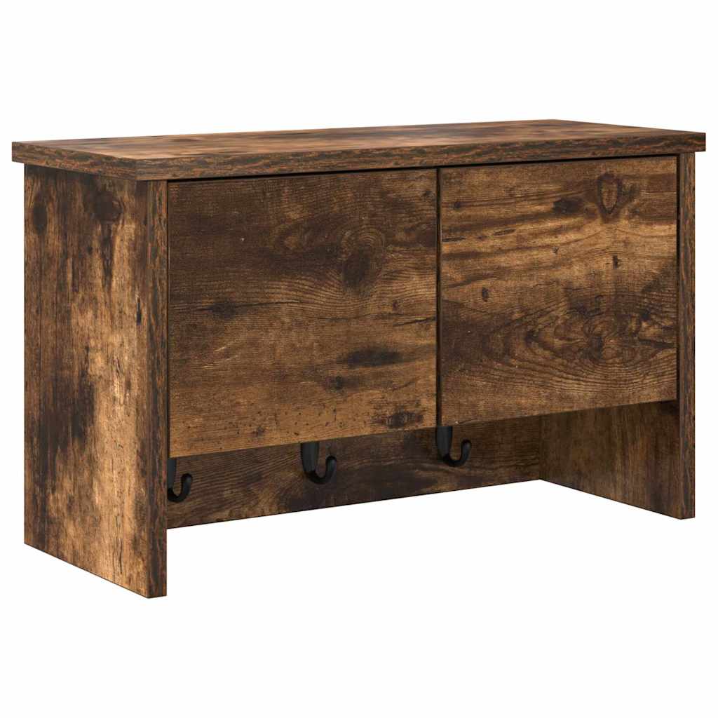 Vegghengt kleshenger Røkt eik 50 x 20 x 30 cm Konstruert tre