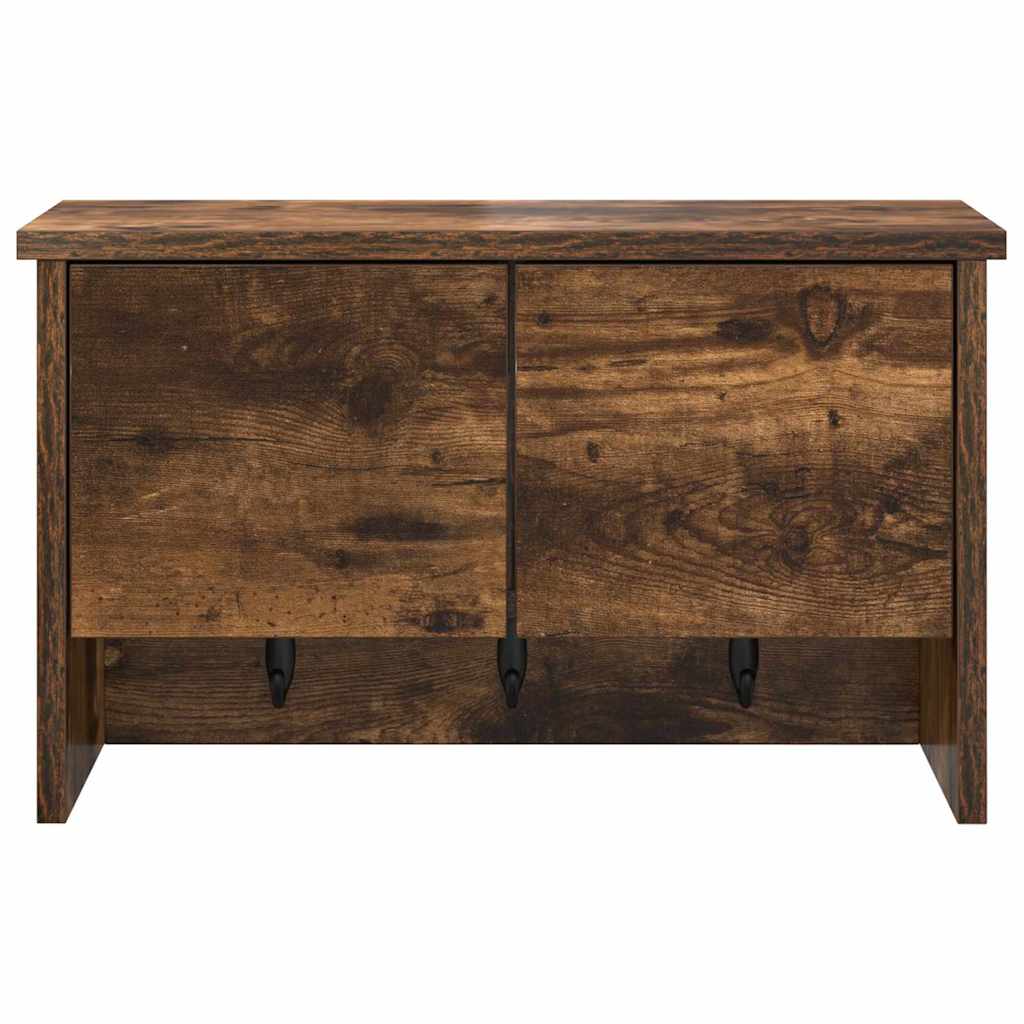 Vegghengt kleshenger Røkt eik 50 x 20 x 30 cm Konstruert tre