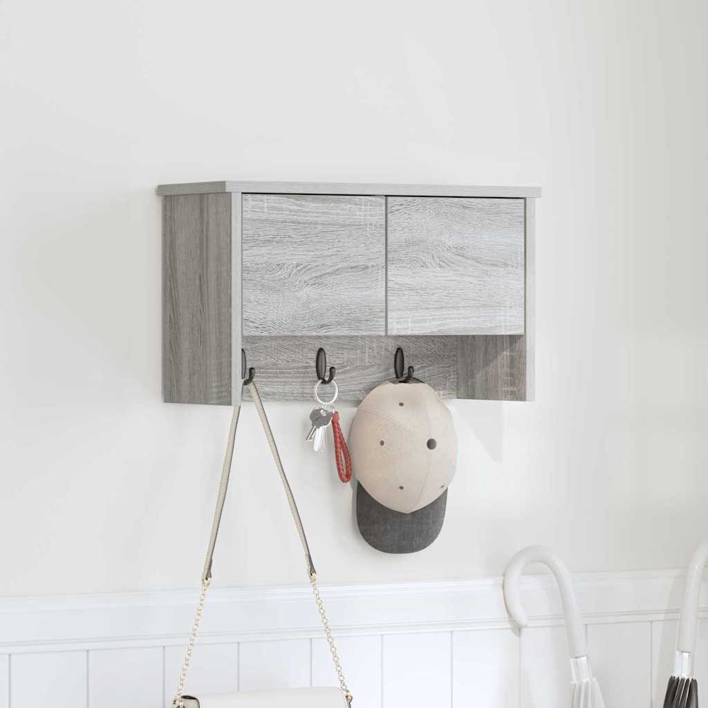 Vegghengt kleshenger Grå sonoma 50 x 20 x 30 cm Konstruert tre