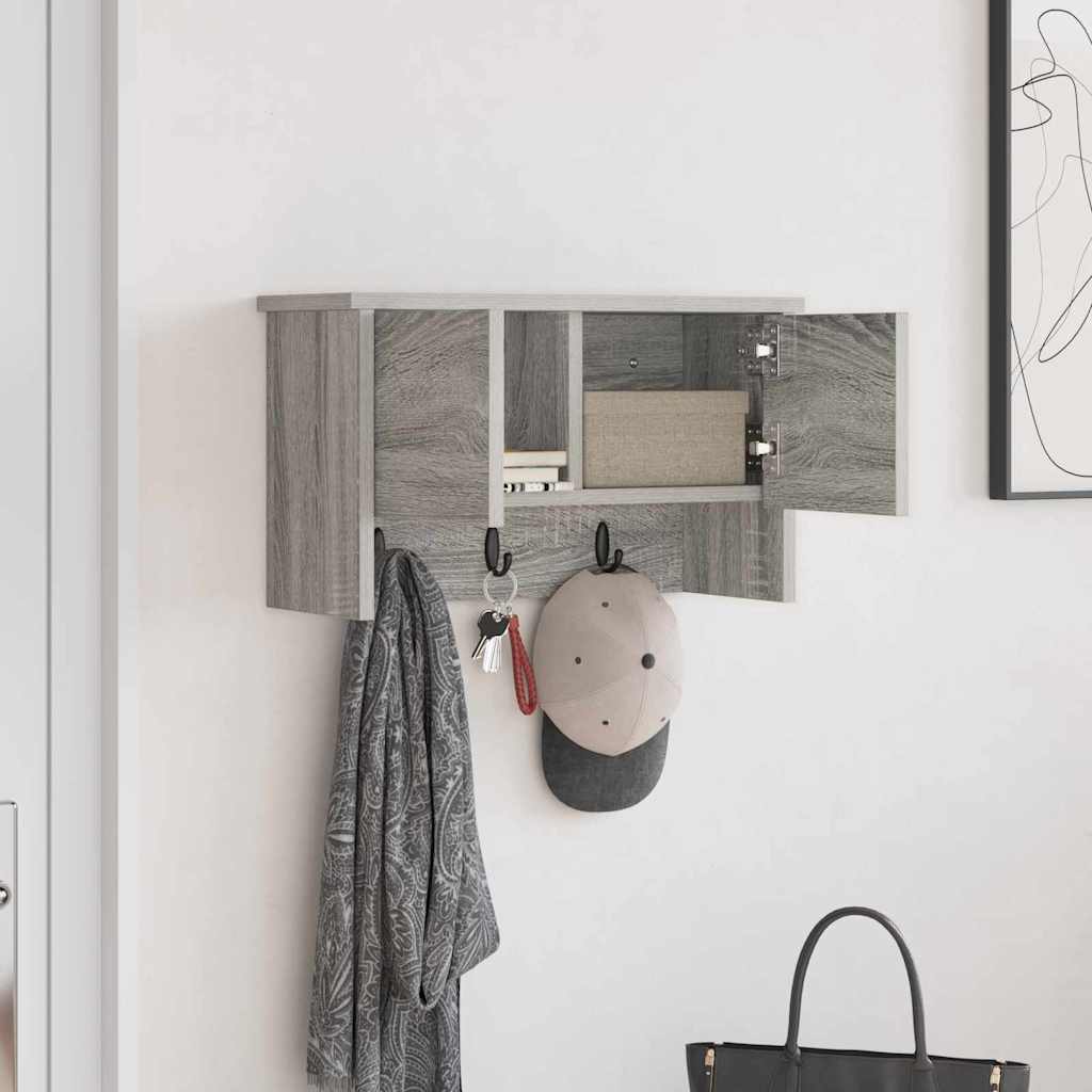 Vegghengt kleshenger Grå sonoma 50 x 20 x 30 cm Konstruert tre