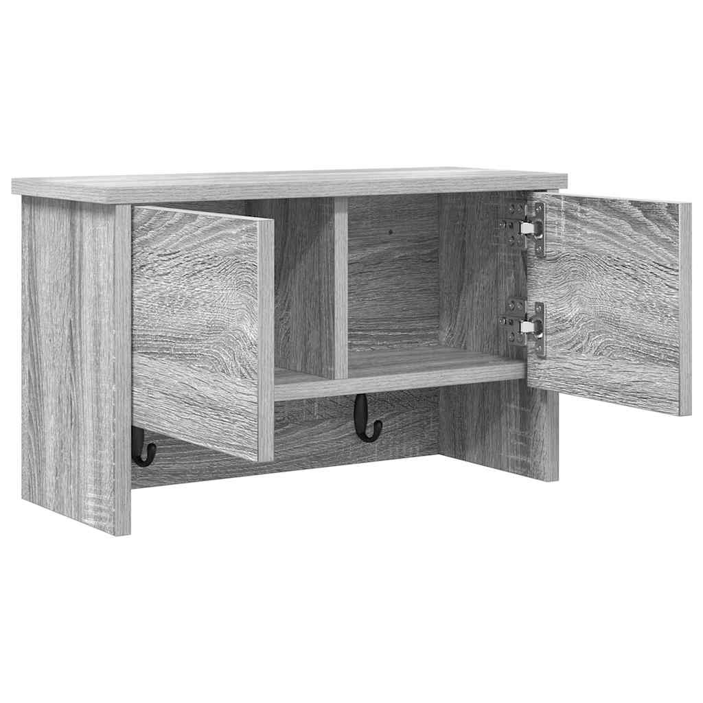 Vegghengt kleshenger Grå Sonoma 50 x 20 x 30 cm Konstruert tre