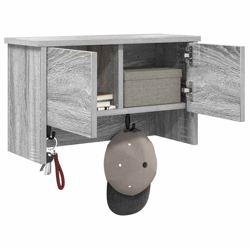 Vegghengt kleshenger Grå sonoma 50 x 20 x 30 cm Konstruert tre