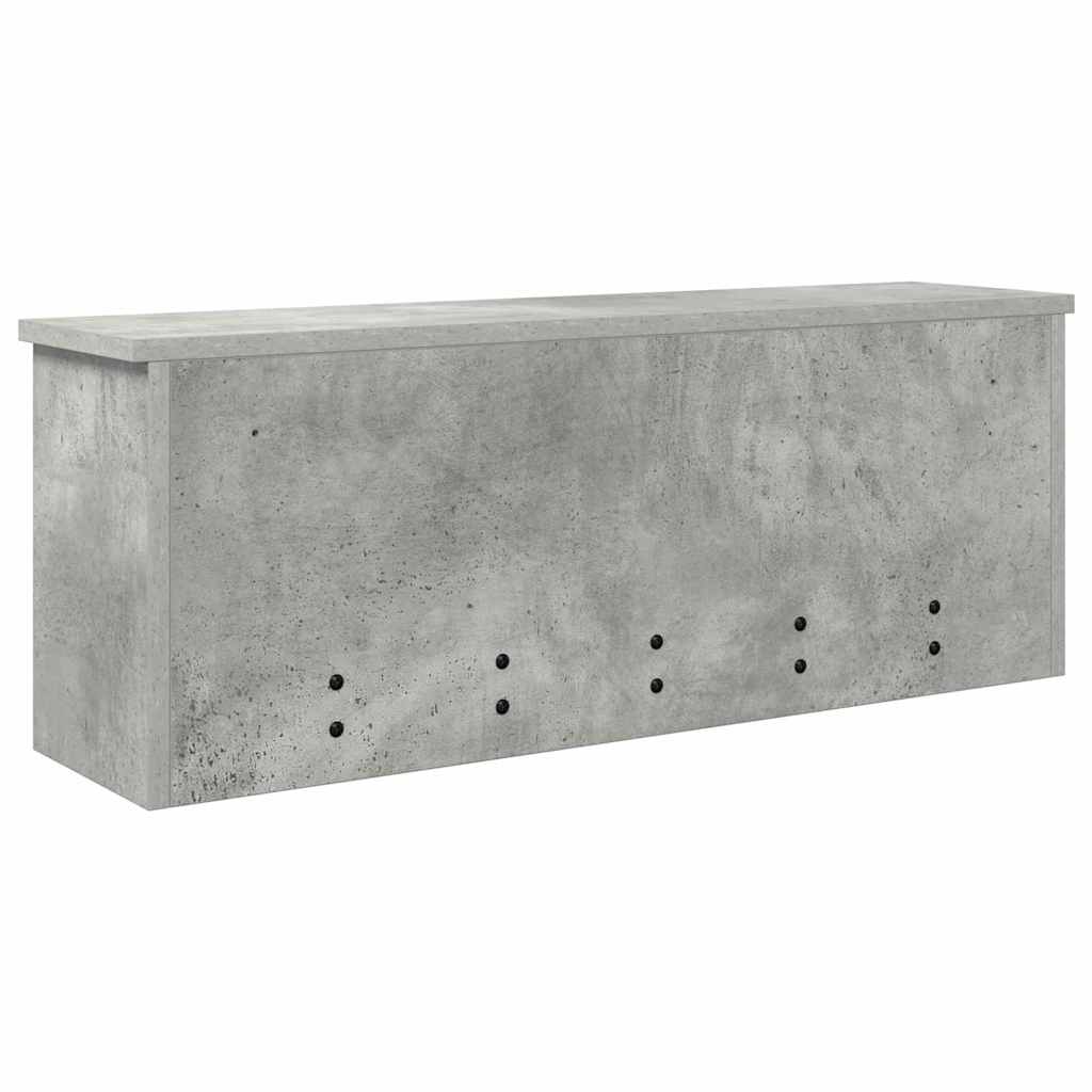 Vegghengt kleshenger Betonggrå 80 x 20 x 30 cm Konstruert tre