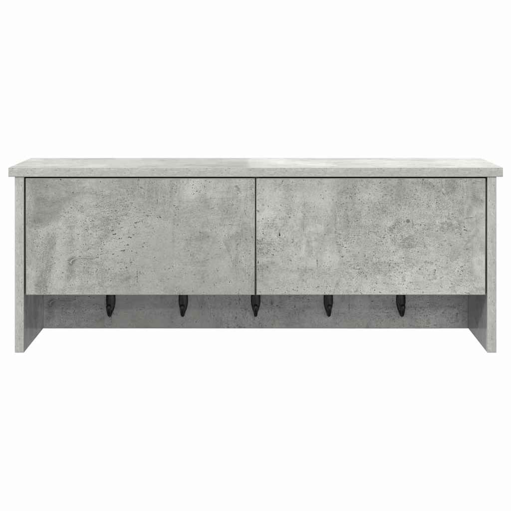 Vegghengt kleshenger Betonggrå 80 x 20 x 30 cm Konstruert tre