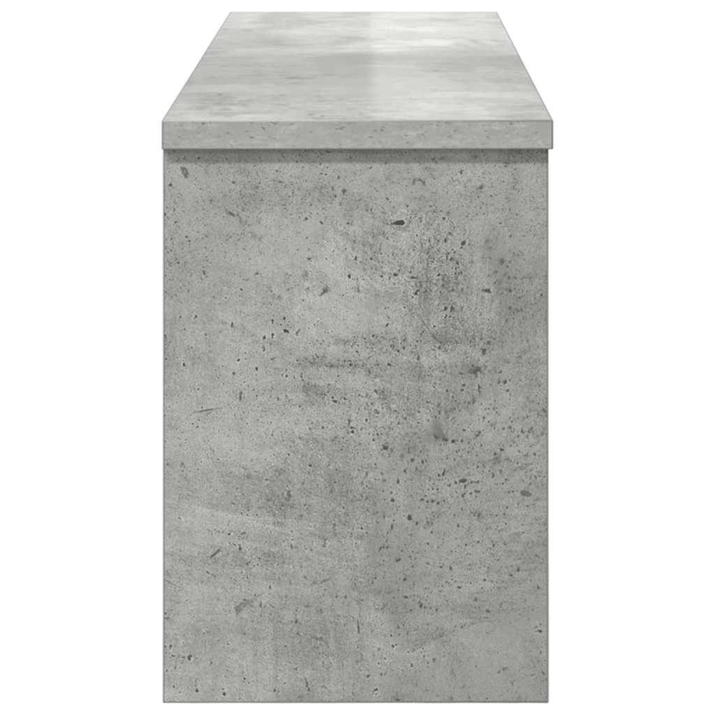 Vegghengt kleshenger Betonggrå 80 x 20 x 30 cm Konstruert tre