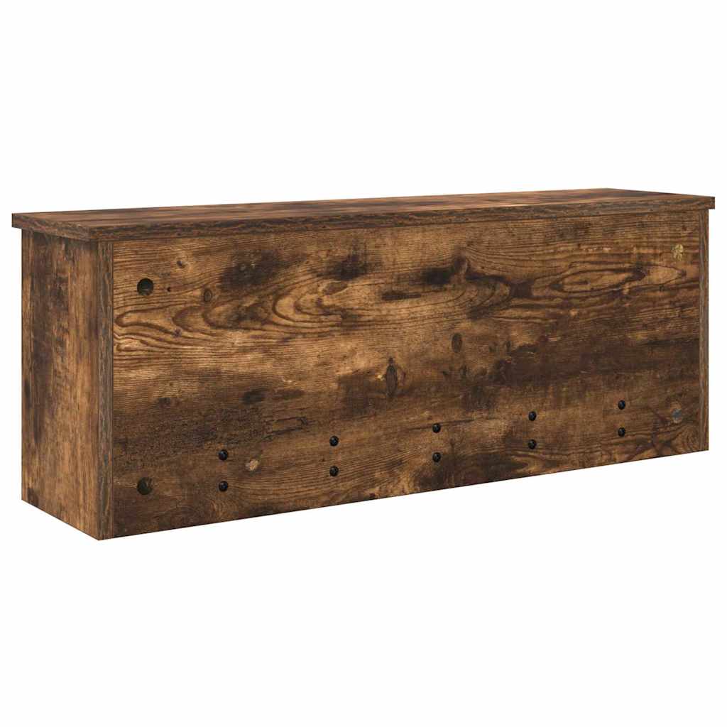 Vegghengt kleshenger Røkt eik 80 x 20 x 30 cm Konstruert tre