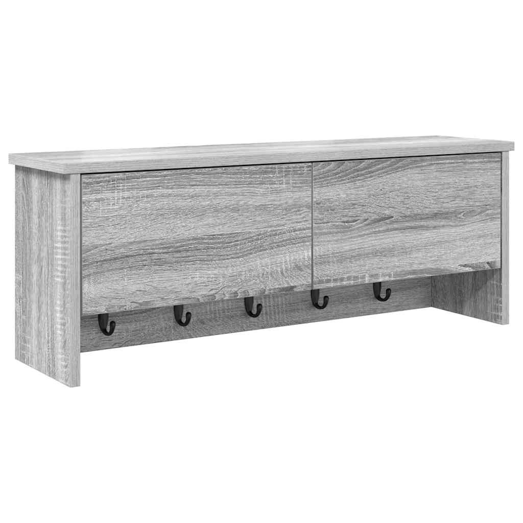 Vegghengt kleshenger Grå Sonoma 80 x 20 x 30 cm Konstruert tre