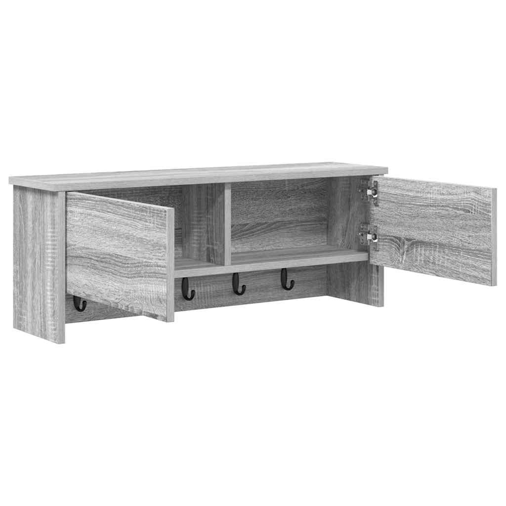 Vegghengt kleshenger Grå Sonoma 80 x 20 x 30 cm Konstruert tre