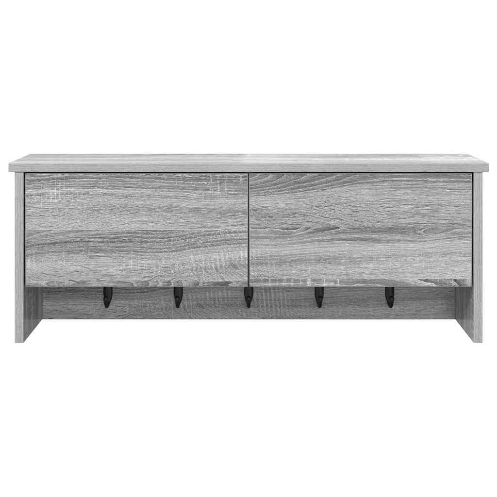 Vegghengt kleshenger Grå sonoma 80 x 20 x 30 cm Konstruert tre