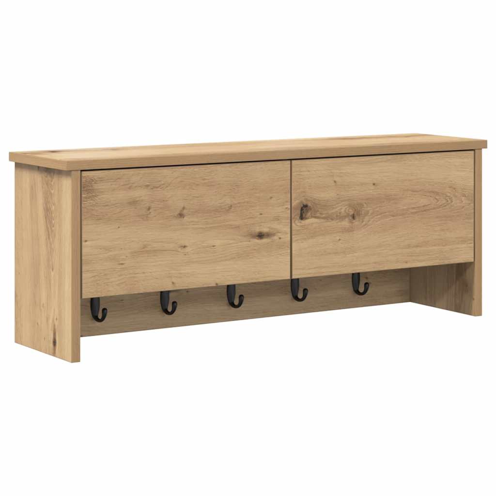 Vegghengt kleshenger artisan eik 80 x 20 x 30 cm Konstruert tre