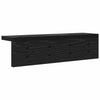 Vegghengt kleshenger med hylle Svart eik 40 x 10.5 x 10.5 cm