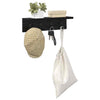 Vegghengt kleshenger med hylle Svart eik 40 x 10.5 x 10.5 cm